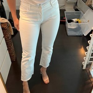 SANDRO white cropped jeans